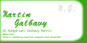 martin galbavy business card
